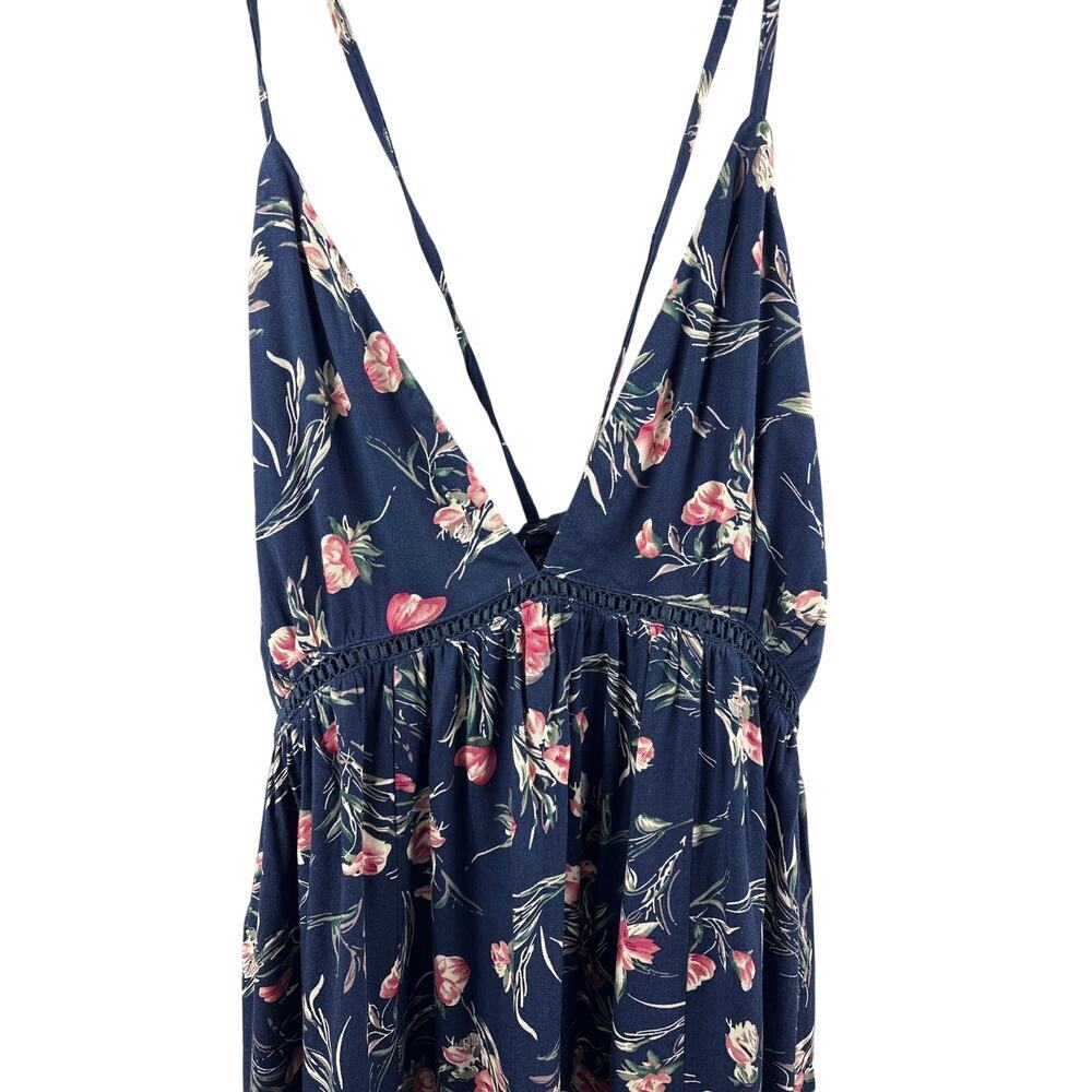 Women’s Lulus Large Navy Blue Flora Sleeveless Sundress - Picture 2 of 5